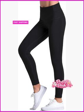Compression Yoga Pants with Tummy Control and Hidden Pockets